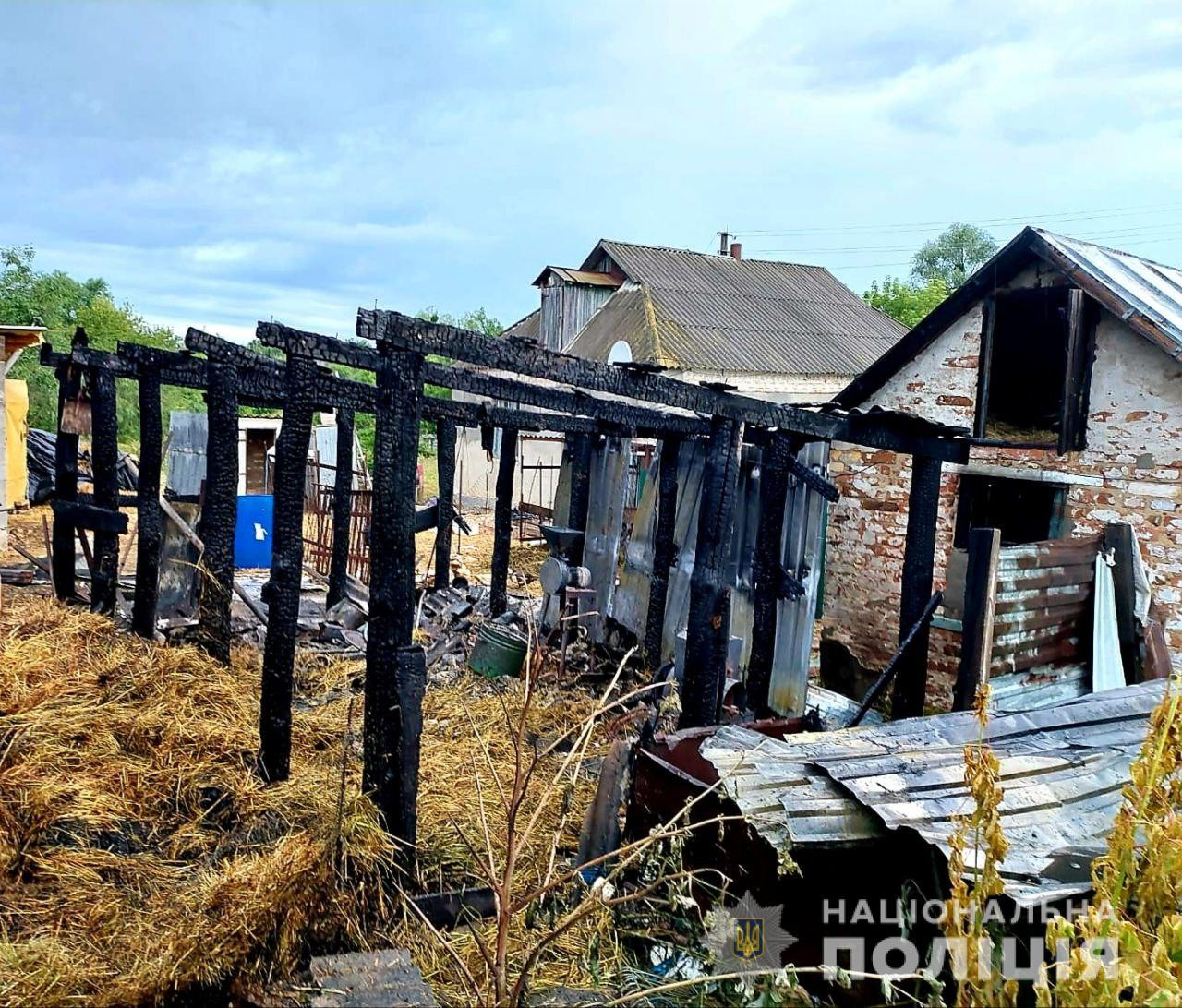 На Білоцерківщині чоловік через ревнощі спалив будівлю коханої - зображення