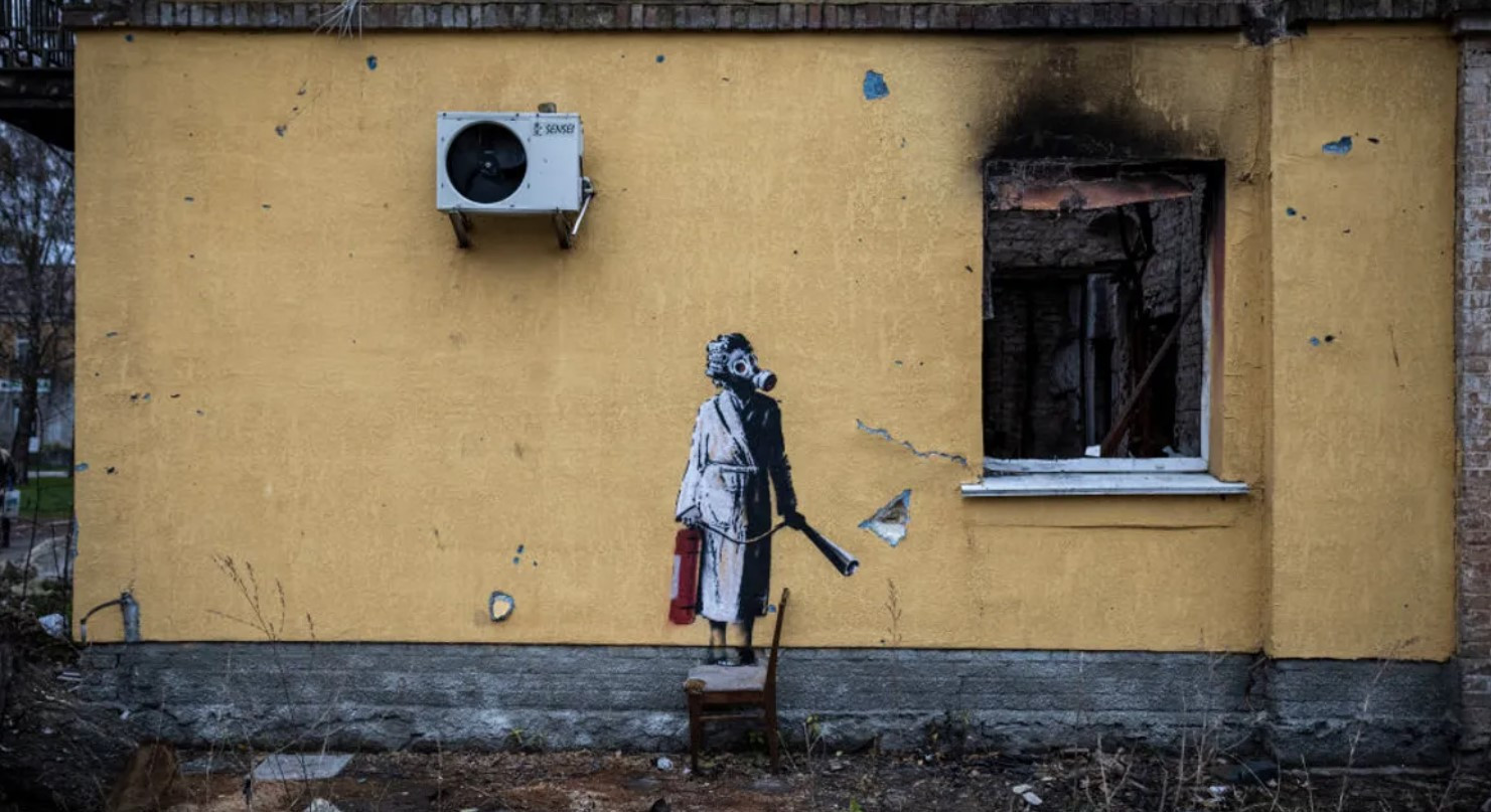 Бенксі особисто підтвердив, що він є автором усіх семи графіті на Київщині - зображення