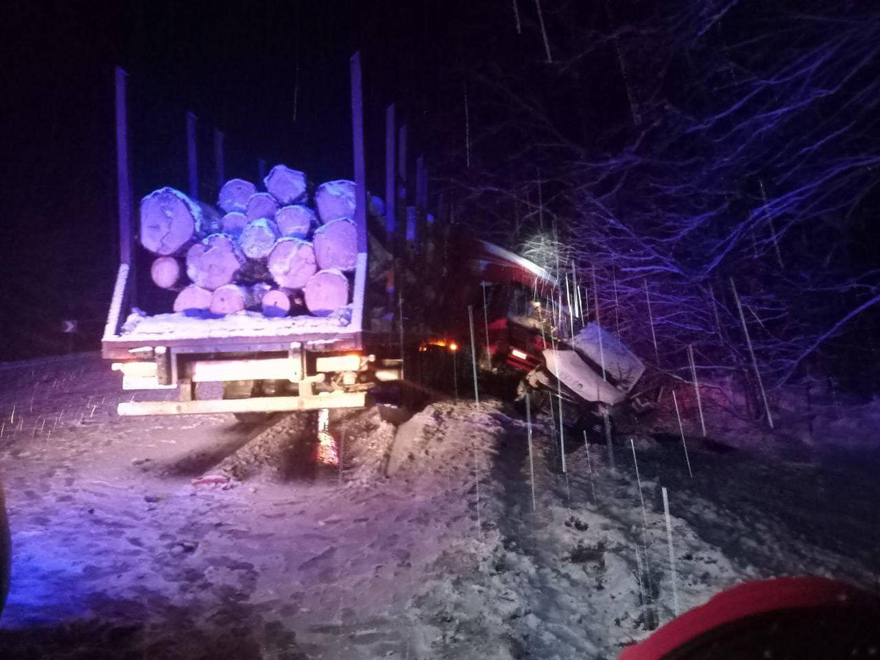 У Бучанському районі сталася смертельна ДТП: зіткнулися лісовоз та вантажівка - 1 - зображення