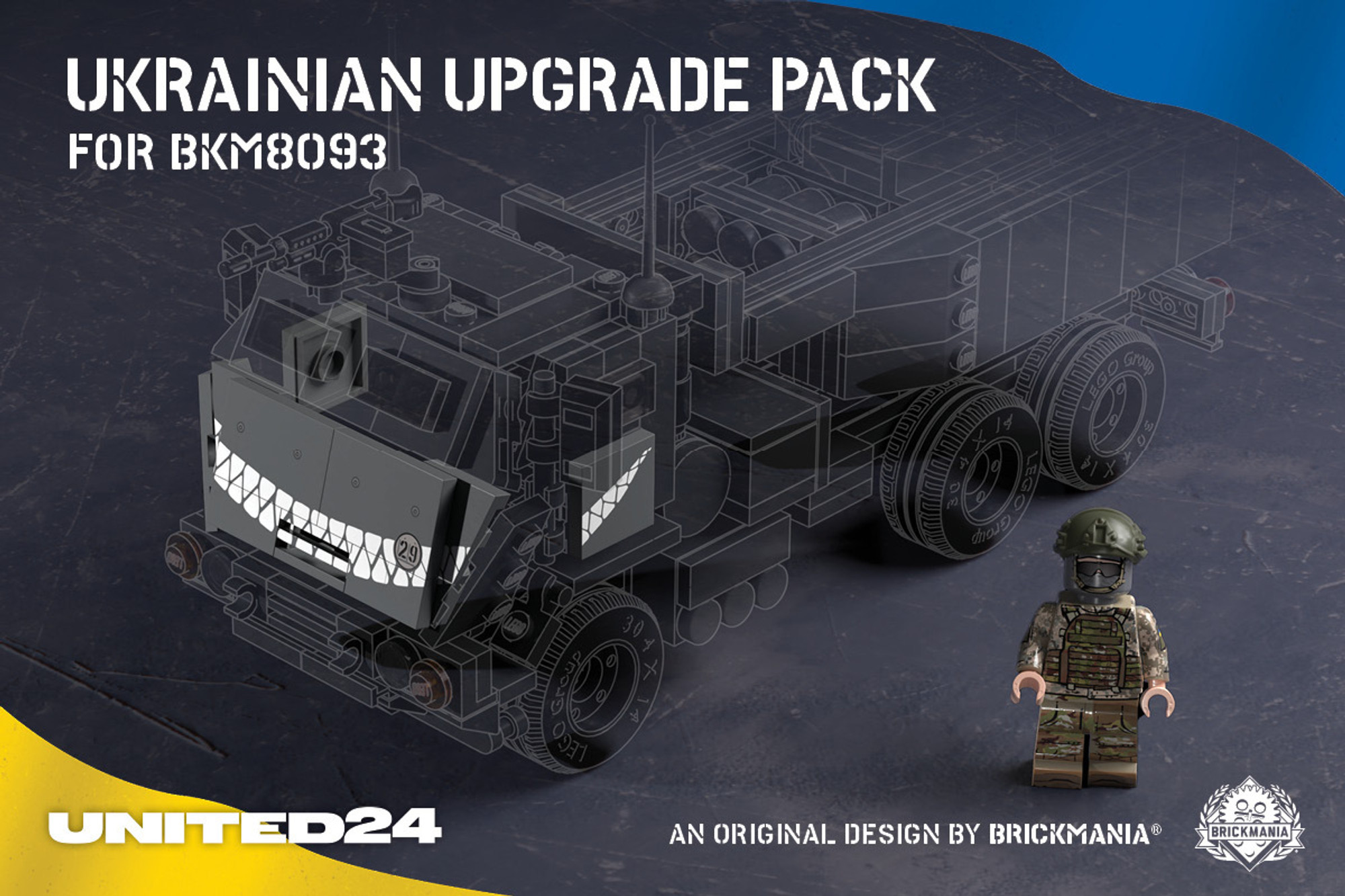 Компанія Brickmania створила LEGO-модель HIMARS із фігуркою українського військового - зображення