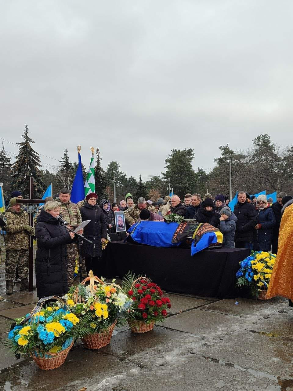 Українська громада сьогодні в останню путь провела загиблого героя Костянтина Бахмацького - зображення