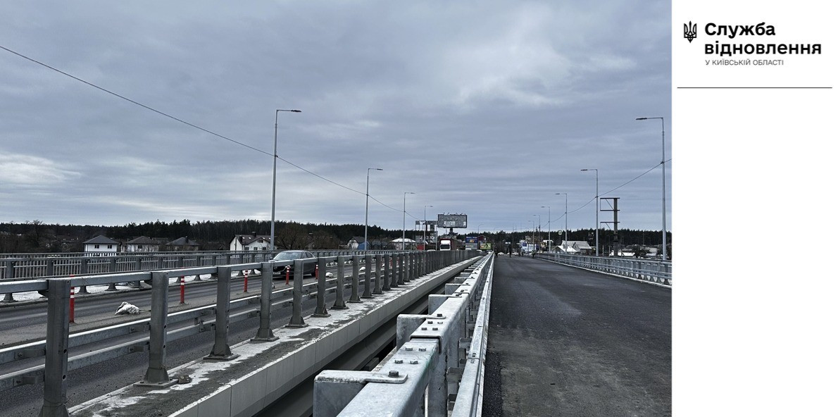 Відбудований Гостомельський міст запрацював на повну: сьогодні відкрили рух правим проїздом (ВІДЕО) - зображення