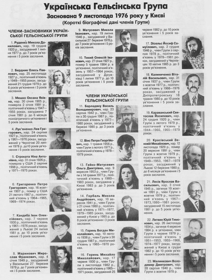 Дарія Гірна: Незламне слово проти системи: 50 років Українській Гельсінській Групі та ювілей Миколи Матусевича - зображення
