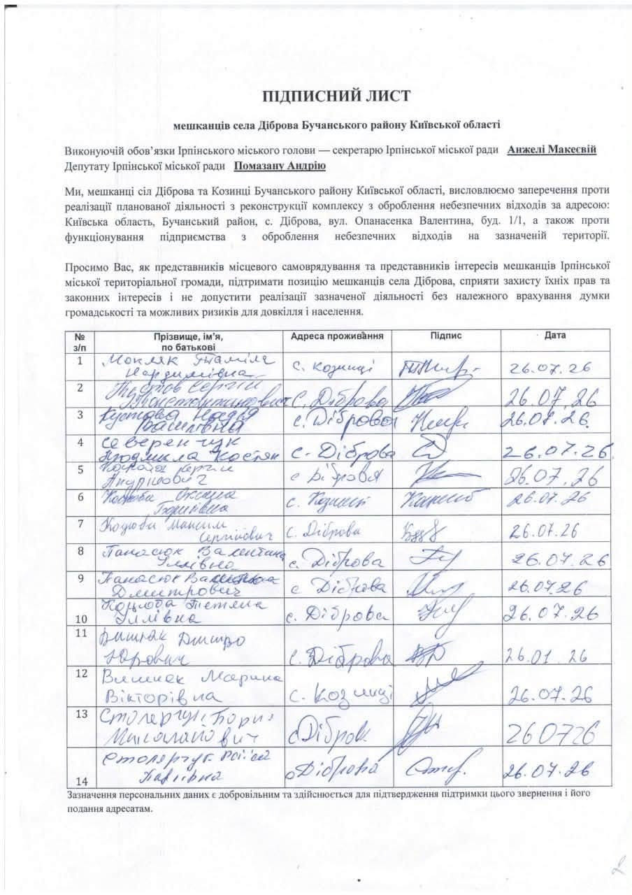 В Ірпінській громаді планують спалювати понад 800 тонн медичних відходів на рік: мешканці готуються до протестів - зображення