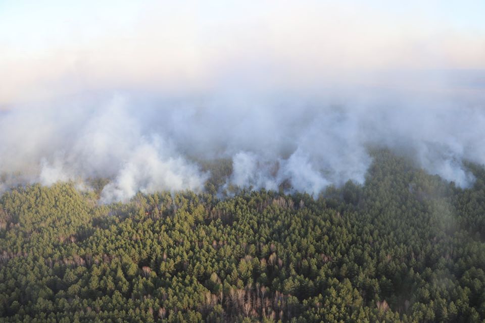 На Обухівщині та Вишгородщині горять торфовища: продовжують гасити пожежі у зоні відчуження